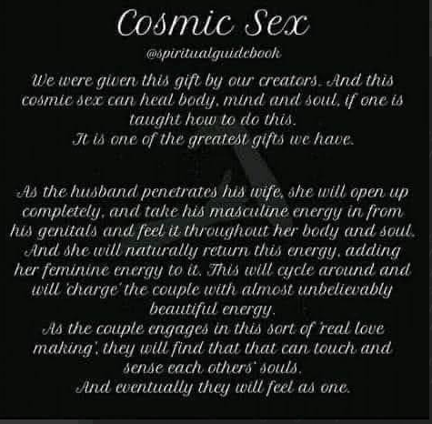 Cosmic sex