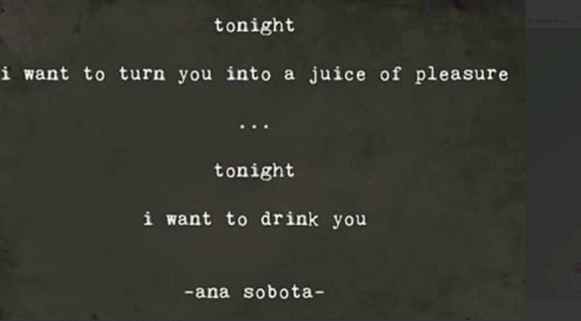 Tonight I want nothing but you