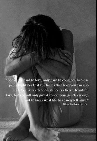 She is not difficult to love because she was born cold