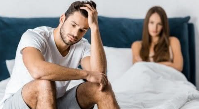 A reduced sense of pleasure during orgasm